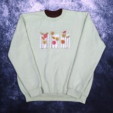 Load image into Gallery viewer, Vintage Sage Green Flower Sweatshirt | Small
