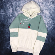 Load image into Gallery viewer, Vintage Sage Green &amp; Beige Colour Block Cactus Hoodie | XS
