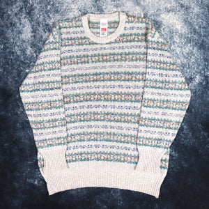 Vintage 90's Striped St Michael Grandad Jumper | Medium