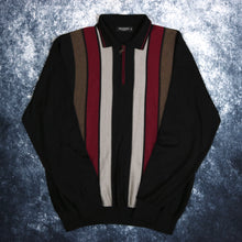 Load image into Gallery viewer, Vintage Striped Miconos 1/4 Zip Collared Jumper | Large

