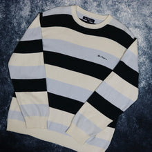 Load image into Gallery viewer, Vintage Cream, Baby Blue &amp; Navy Striped Ben Sherman Jumper
