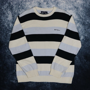 Vintage Cream, Baby Blue & Navy Striped Ben Sherman Jumper