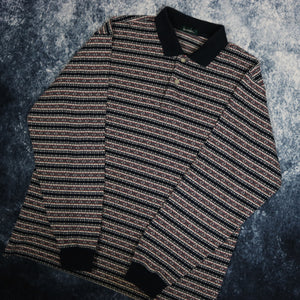 Vintage Striped Bossini Collared Sweatshirt