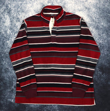 Load image into Gallery viewer, Vintage Striped Cotton Traders Fleece Sweatshirt | Large
