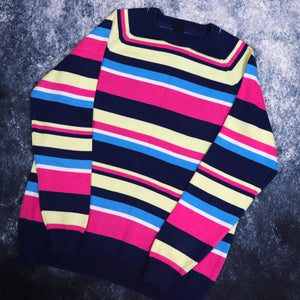 Vintage Striped Cotton Traders Jumper | Large