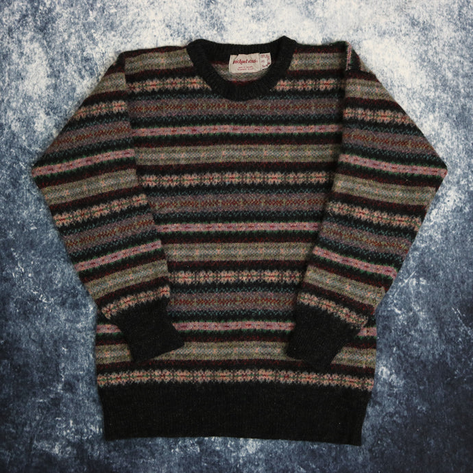 Vintage Striped Michael Ross Grandad Jumper