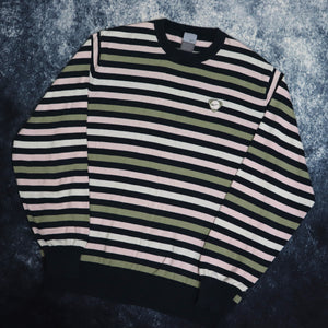 Vintage Striped Nike Jumper | Large