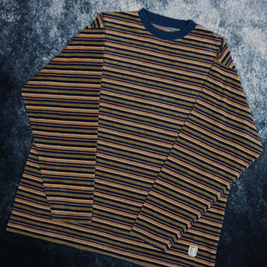 Vintage Striped Pepe Jeans Velour Sweatshirt