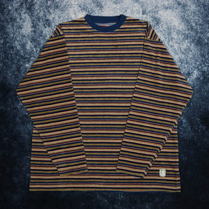 Vintage Striped Pepe Jeans Velour Sweatshirt