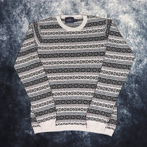 Vintage Style Aztec Grandad Jumper | Small