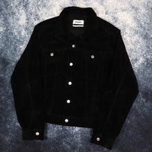 Load image into Gallery viewer, Vintage Style Black Corduroy Trucker Jacket | Medium
