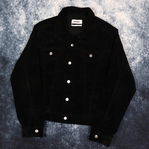 Vintage Style Black Corduroy Trucker Jacket | Medium