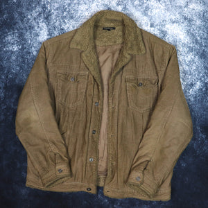 Vintage Style Brown Corduroy Trucker Jacket | XL