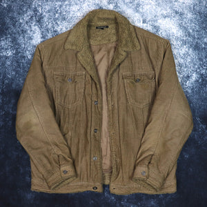 Vintage Style Brown Corduroy Trucker Jacket | XL