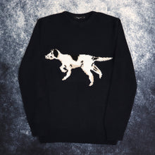 Load image into Gallery viewer, Vintage Style Navy Dog Jumper | Small
