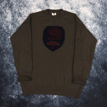 Load image into Gallery viewer, Vintage Style Khaki Rose Jumper | Small
