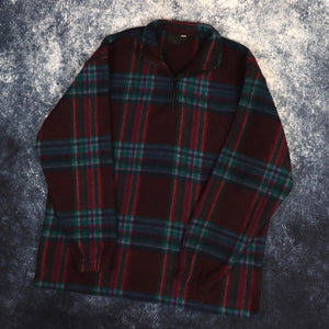 Vintage 90s Tartan 1/4 Zip Fleece Sweatshirt | XXL