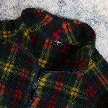 Load image into Gallery viewer, Vintage Tartan 1/4 Zip Sherpa Fleece Sweatshirt
