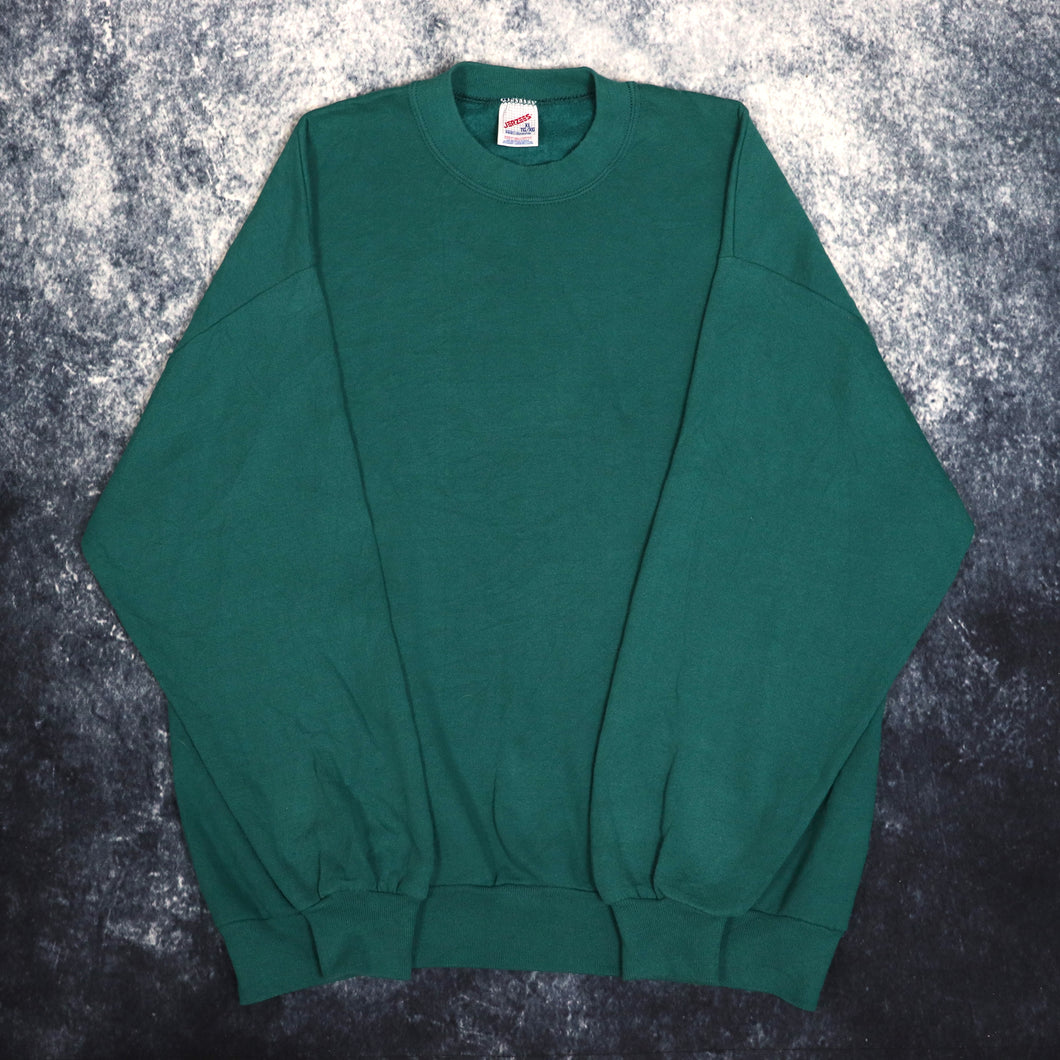 Vintage 90's Teal Jerzees Sweatshirt | XL