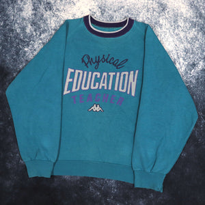 Vintage Teal Physical Education Teacher Kappa Sweatshirt | XS