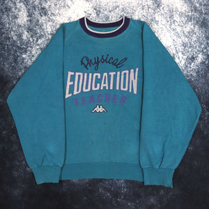 Vintage Teal Physical Education Teacher Kappa Sweatshirt | XS