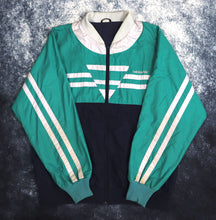 Load image into Gallery viewer, Vintage Teal &amp; Navy Adidas Trefoil Bomber Jacket | XL
