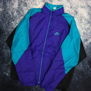Vintage Teal, Purple & Black Nike Windbreaker Jacket 