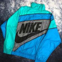 Load image into Gallery viewer, Vintage Turquoise &amp; Blue Nike Windbreaker Jacket
