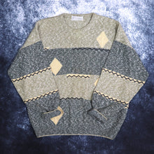 Load image into Gallery viewer, Vintage Two Tone Colour Block Peter Gribby Grandad Jumper | Large
