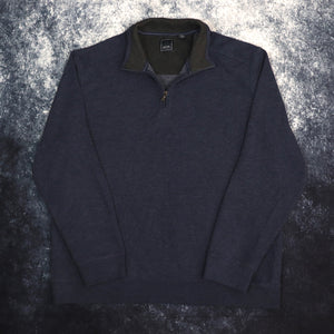 Vintage Wash Navy 1/4 Zip Sweatshirt | XL