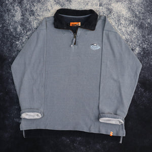 Vintage Washed Baby Blue Wombat 1/4 Zip Sweatshirt | Small