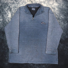 Load image into Gallery viewer, Vintage Washed Blue Weird Fish 1/4 Zip Sweatshirt | 4XL
