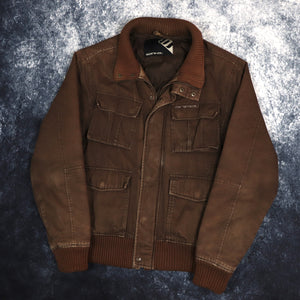 Vintage Washed Brown Animal Work Jacket | Medium