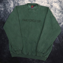 Load image into Gallery viewer, Vintage 90&#39;s Washed Green Family Circle Cup Sweatshirt | XL
