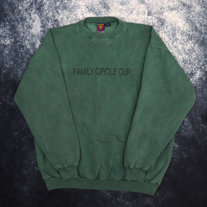 Vintage 90's Washed Green Family Circle Cup Sweatshirt | XL