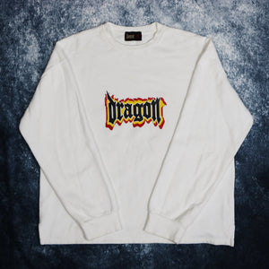 Vintage White Dragon Sweatshirt