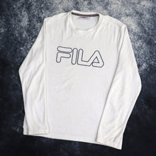 Load image into Gallery viewer, Vintage White Fila Towelling Sweatshirt | Medium
