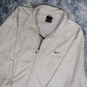 Vintage White Nike Track Jacket | Medium