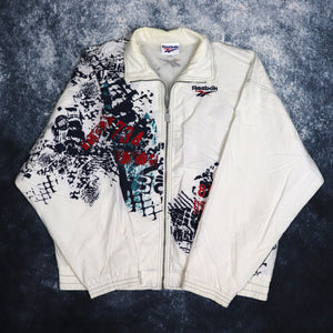 Vintage 90's White Reebok Windbreaker Jacket | Medium