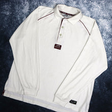 Load image into Gallery viewer, Vintage White Slazenger Long Sleeve Polo T Shirt
