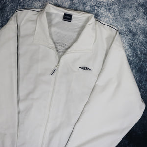 Vintage White Umbro Windbreaker Jacket