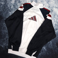 Load image into Gallery viewer, Vintage White &amp; Navy Adidas Track Jacket | Small
