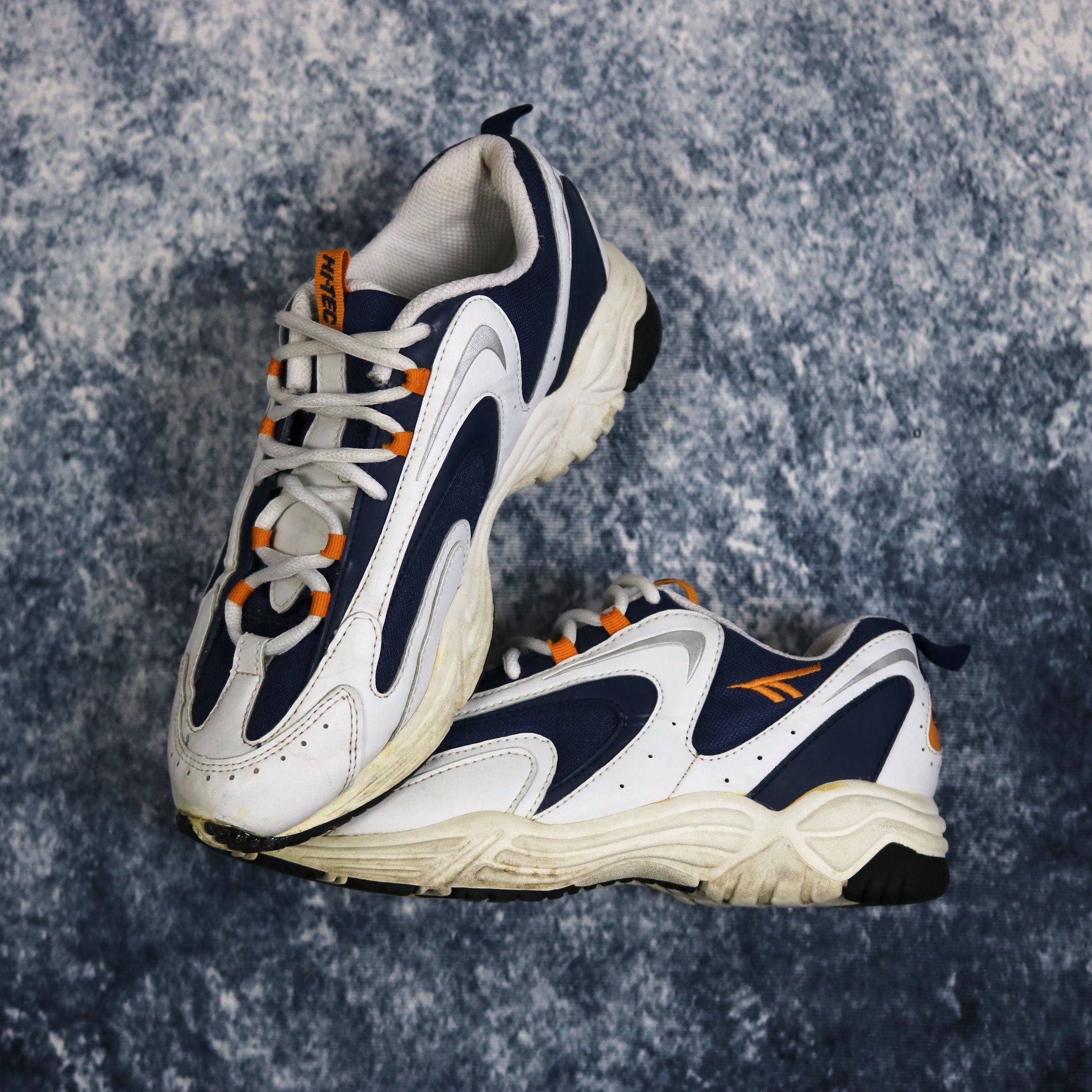 Vintage White Navy Hi Tec Trainers Size 5 ragkid