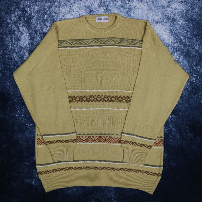 Vintage Yellow Aztec Jumper