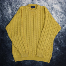 Load image into Gallery viewer, Vintage Yellow Cable Knit Style Jumper
