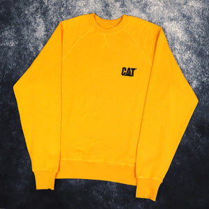 Vintage Yellow Caterpillar Sweatshirt | Large