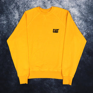 Vintage Yellow Caterpillar Sweatshirt | Large