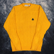 Load image into Gallery viewer, Vintage Yellow Izod Cable Knit Style Jumper | Medium
