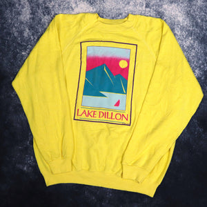 Vintage 90's Yellow Lake Dillon Sweatshirt | Large