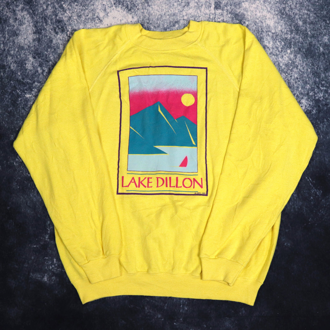 Vintage 90's Yellow Lake Dillon Sweatshirt | Large